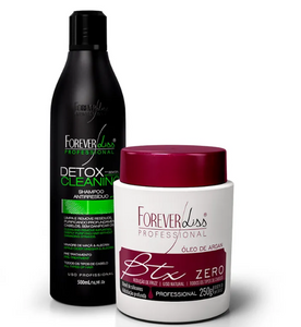 Kit Shampoo Detox com Btox Argan Forever Liss